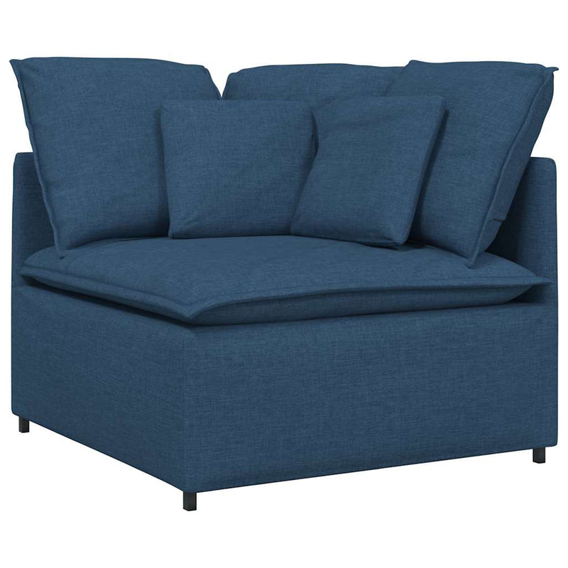 Modul de colț pentru canapea modulară cu perne albastru 100 cm