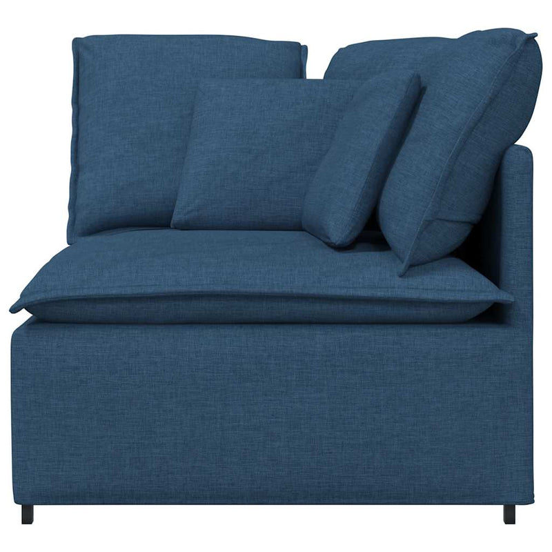 Modul de colț pentru canapea modulară cu perne albastru 100 cm