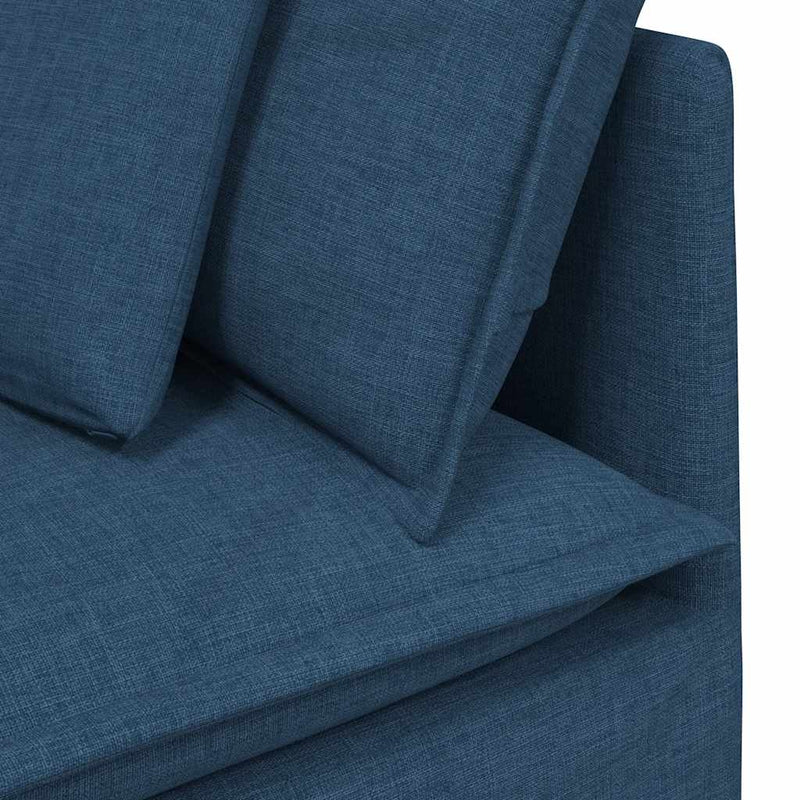 Modul de colț pentru canapea modulară cu perne albastru 100 cm