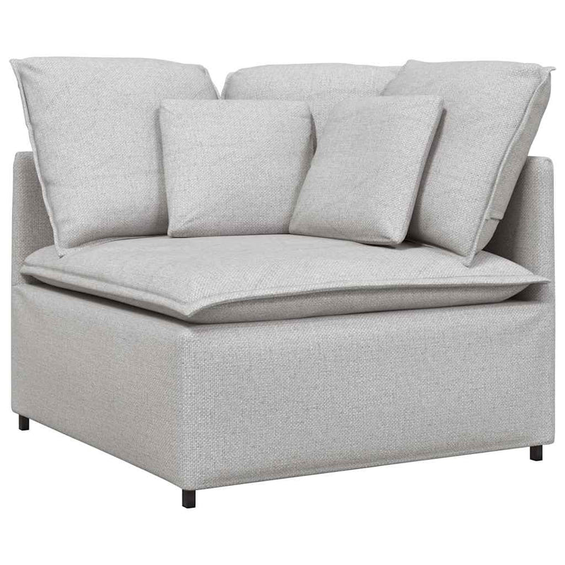 Modul de colț pentru canapea modulară cu perne gri nor 100 cm