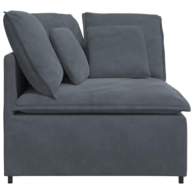 Modul de colț pentru canapea modulară cu perne gri închis 100cm