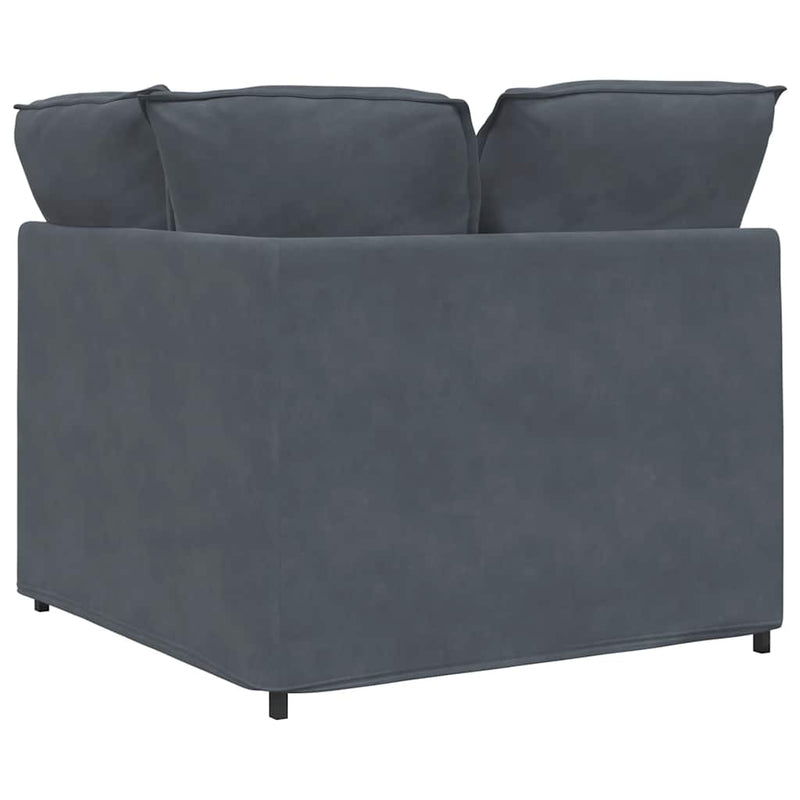 Modul de colț pentru canapea modulară cu perne gri închis 100cm