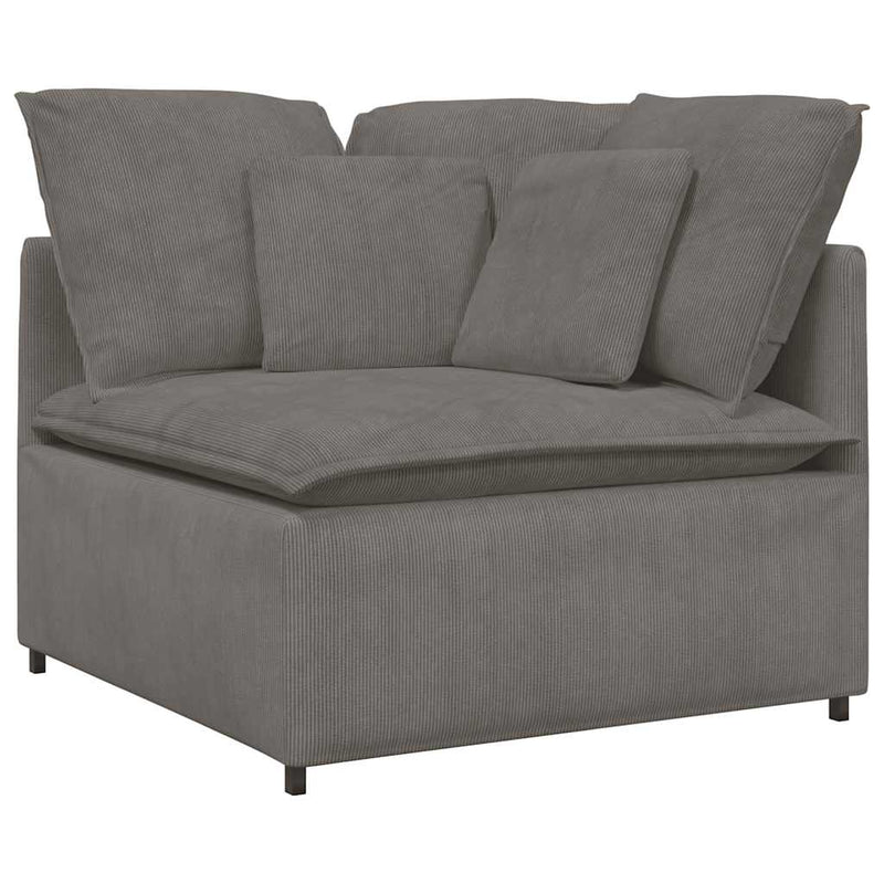 Modul modular de colț pentru canapea cu perne gri deschis 100cm