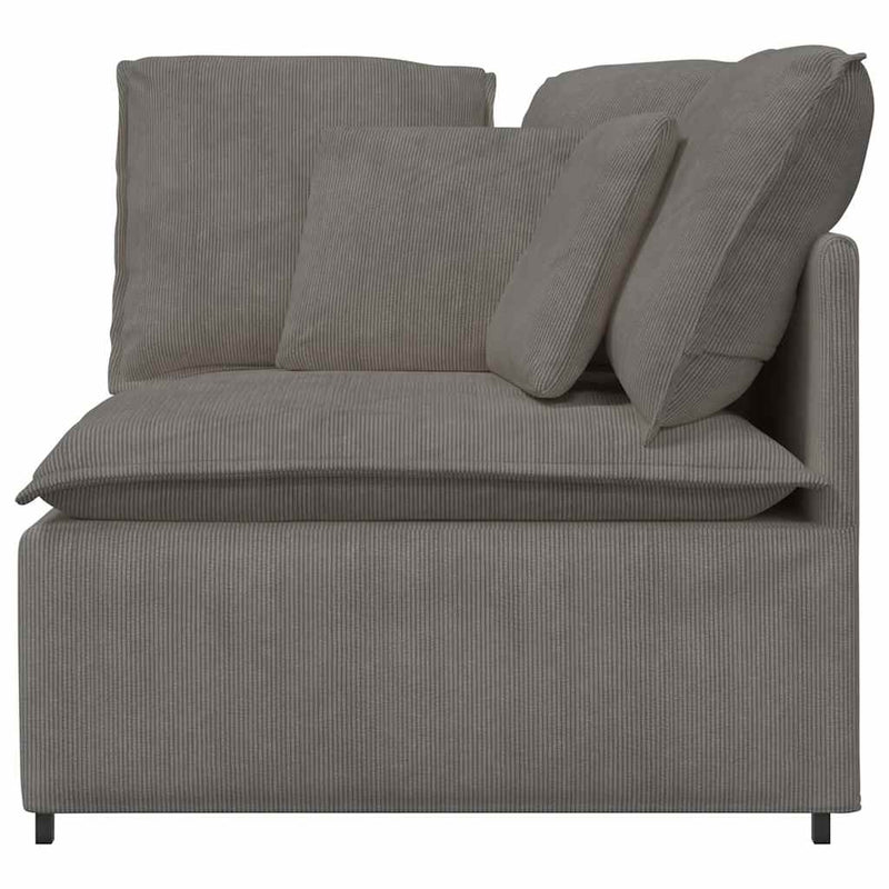 Modul modular de colț pentru canapea cu perne gri deschis 100cm