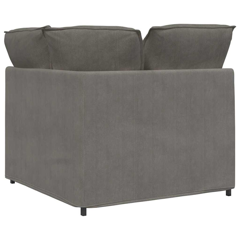 Modul modular de colț pentru canapea cu perne gri deschis 100cm