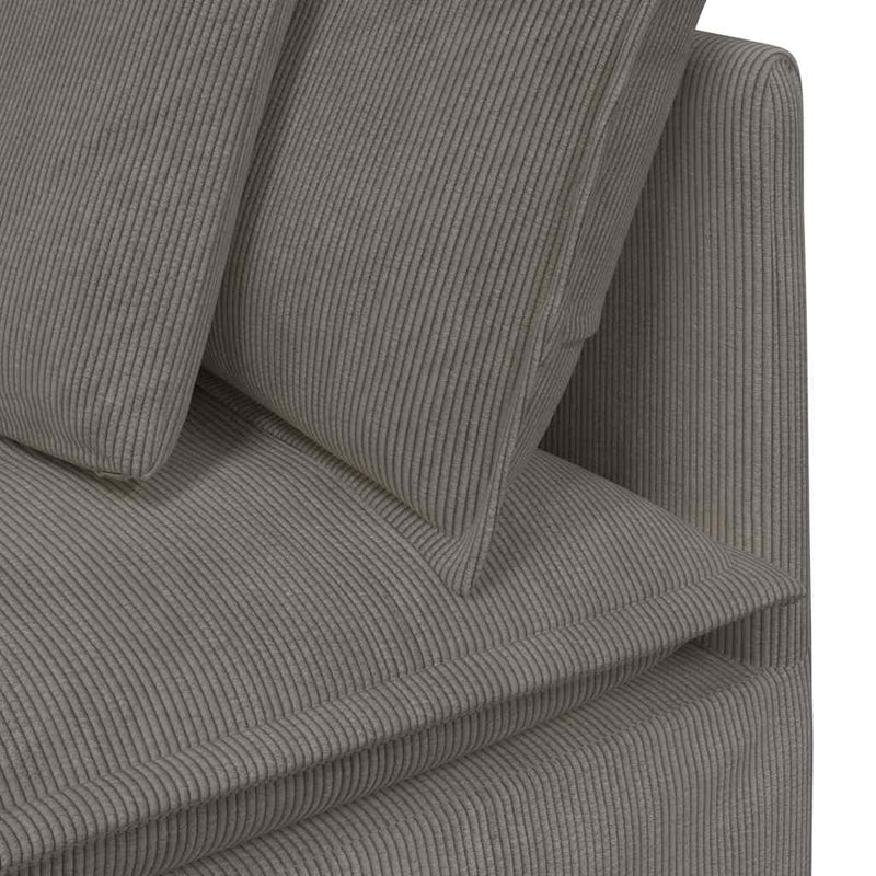 Modul modular de colț pentru canapea cu perne gri deschis 100cm