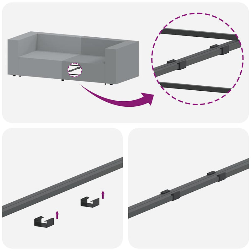 Modul modular de colț pentru canapea cu perne gri deschis 100cm