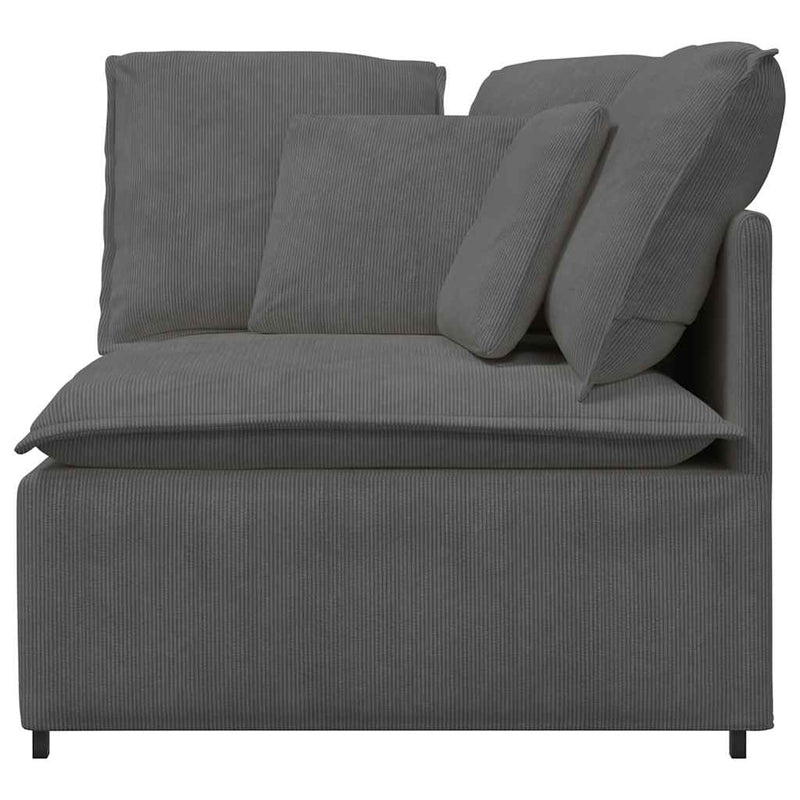 Modul de colț pentru canapea modulară cu perne gri închis 100cm