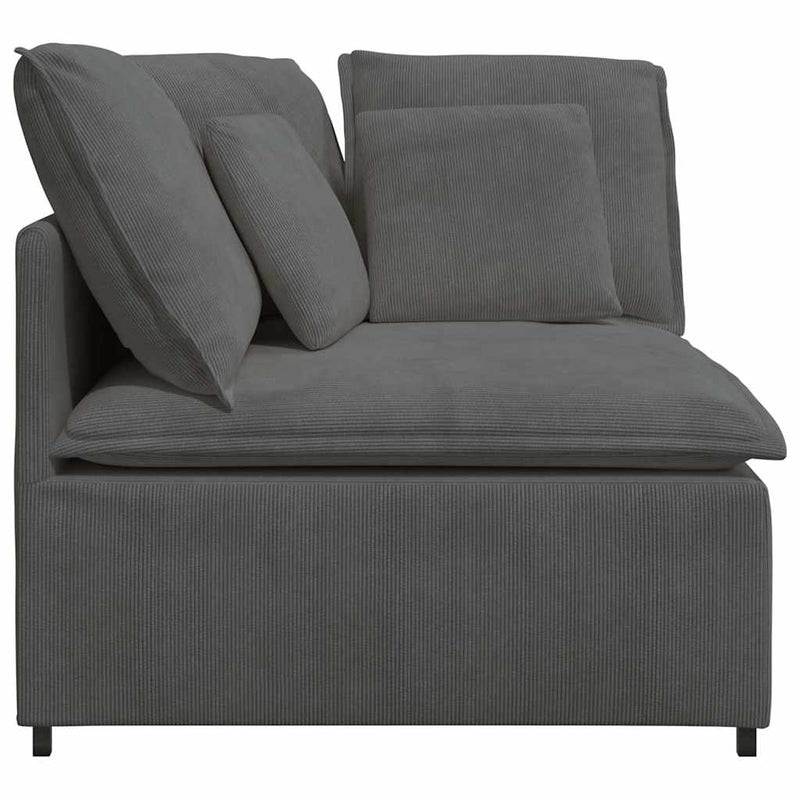 Modul de colț pentru canapea modulară cu perne gri închis 100cm