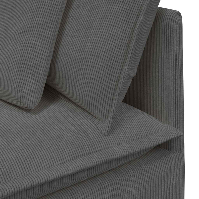 Modul de colț pentru canapea modulară cu perne gri închis 100cm