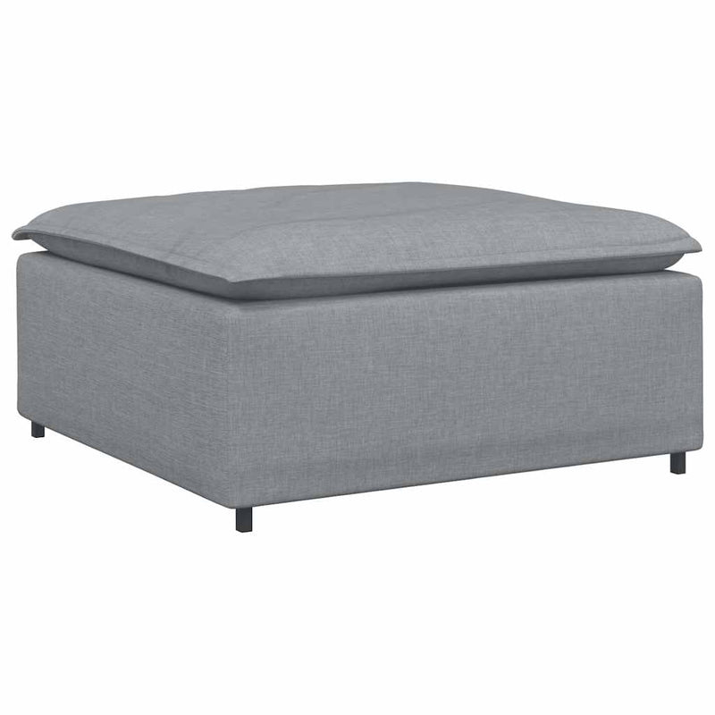 Modul taburet modular pentru canapea, gri deschis, 100x100x48 cm