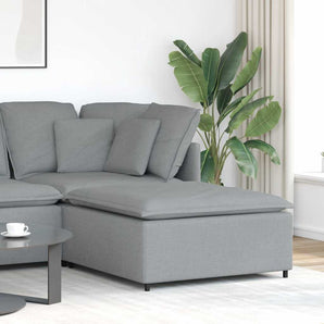 Modul taburet modular pentru canapea, gri deschis, 100x100x48 cm