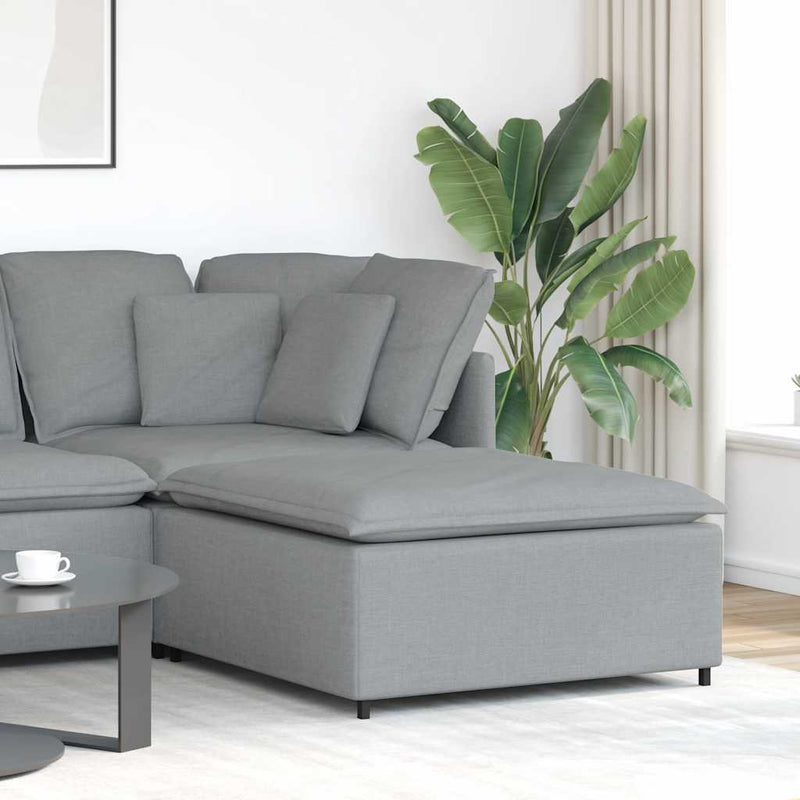 Modul taburet modular pentru canapea, gri deschis, 100x100x48 cm