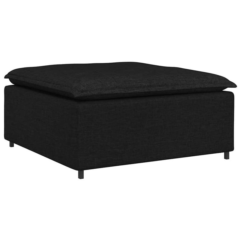 Modul taburet modular pentru canapea, negru, 100x100x48 cm