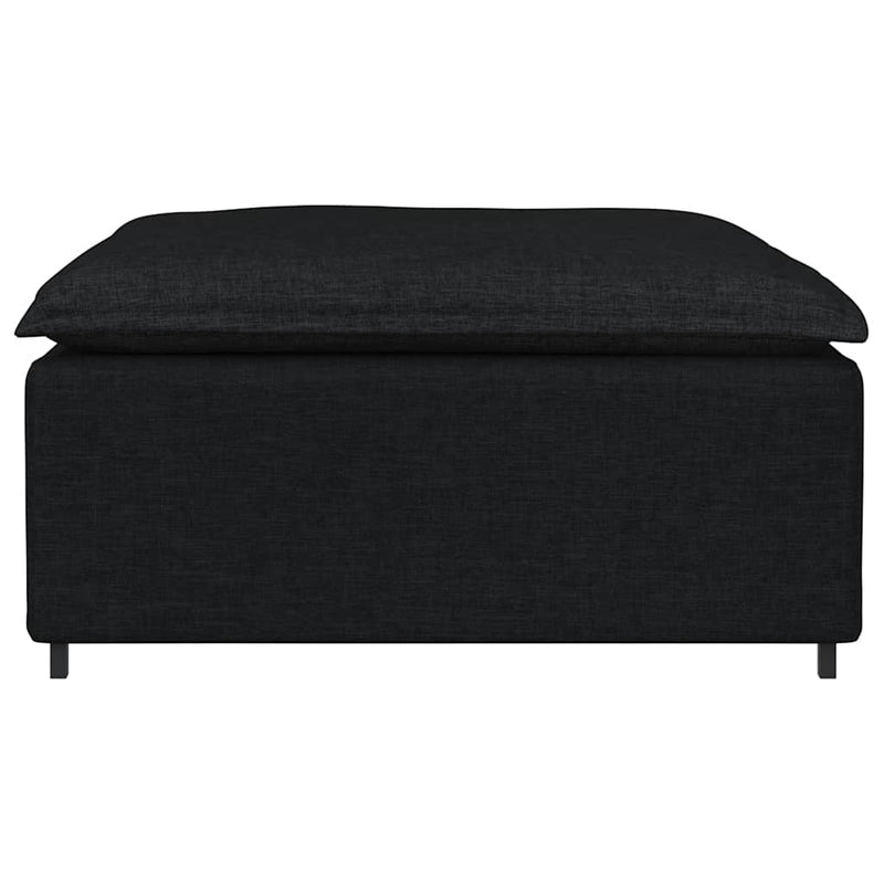Modul taburet modular pentru canapea, negru, 100x100x48 cm