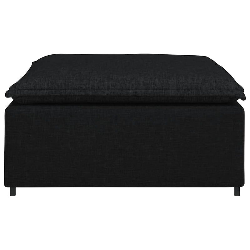 Modul taburet modular pentru canapea, negru, 100x100x48 cm