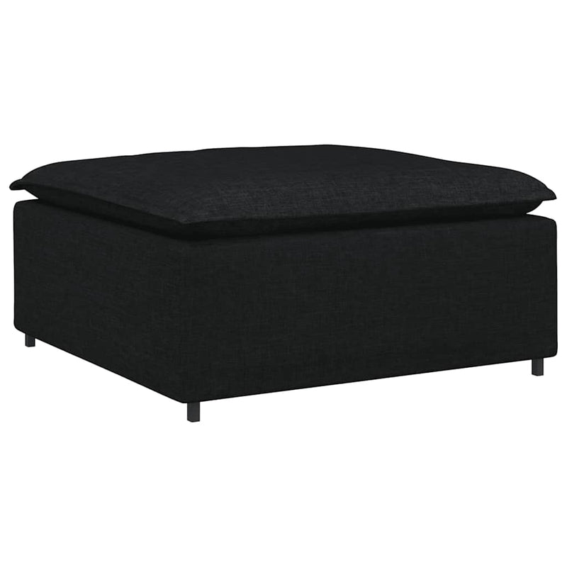 Modul taburet modular pentru canapea, negru, 100x100x48 cm