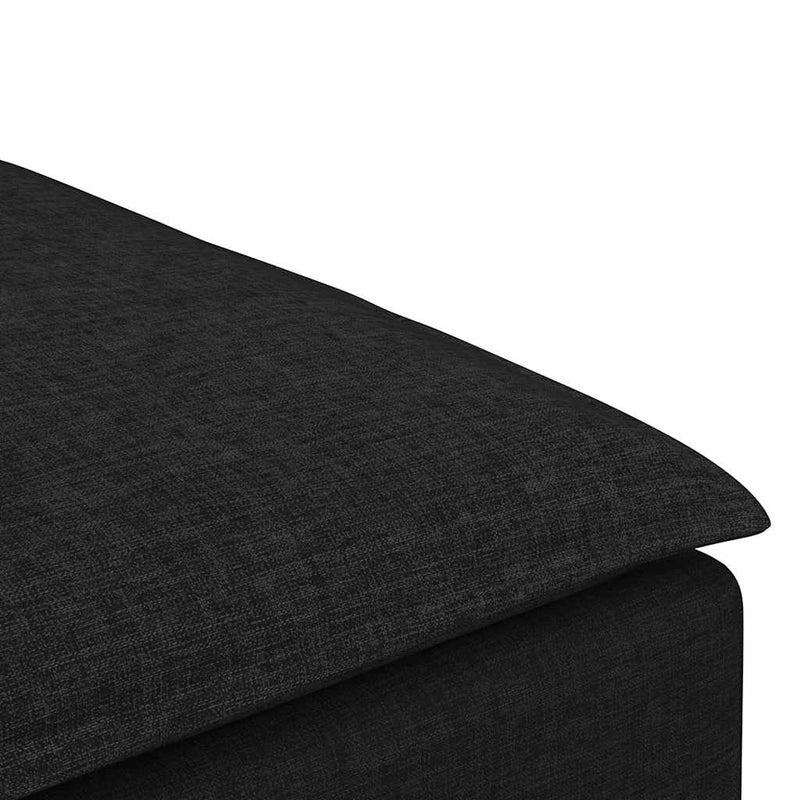 Modul taburet modular pentru canapea, negru, 100x100x48 cm