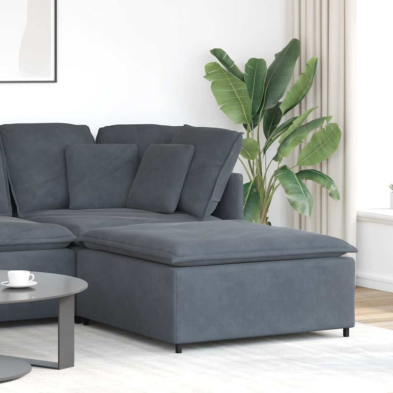 Modul modular taburet canapea gri închis 100x100x48 cm