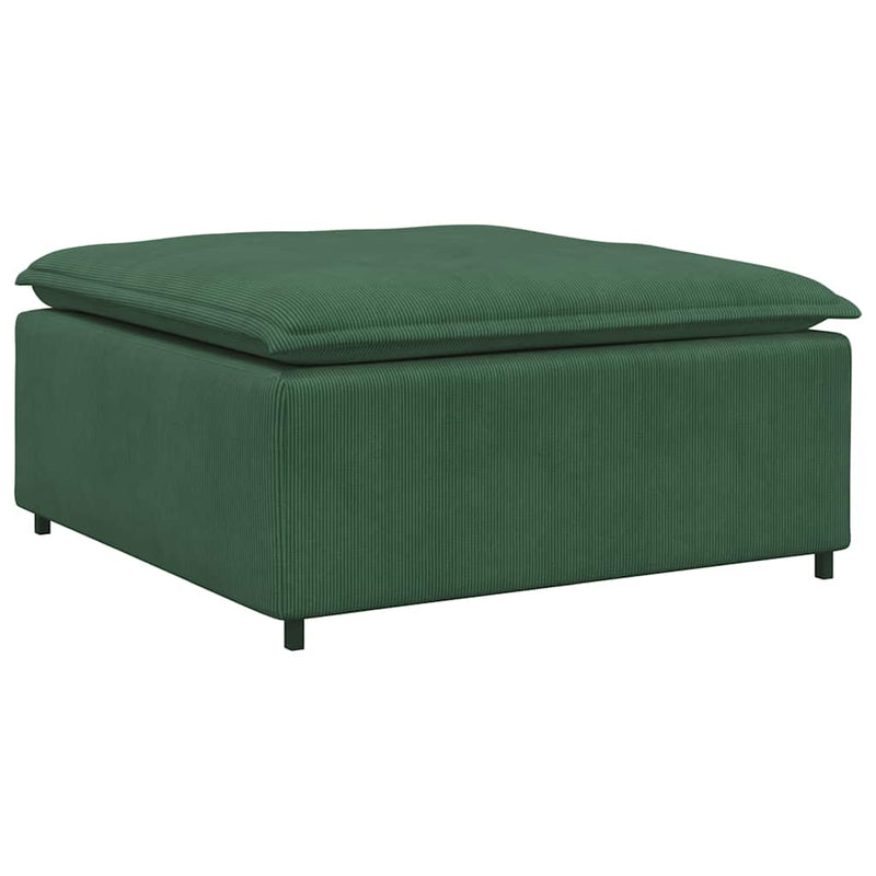 Modul taburet modular pentru canapea, verde închis, 100x100x48 cm