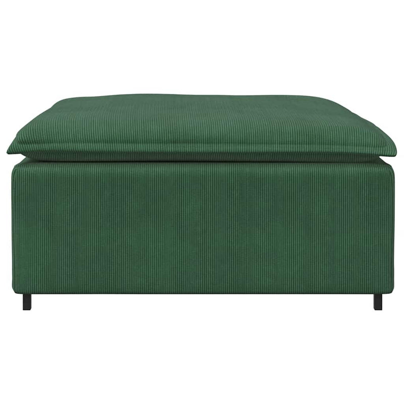 Modul taburet modular pentru canapea, verde închis, 100x100x48 cm