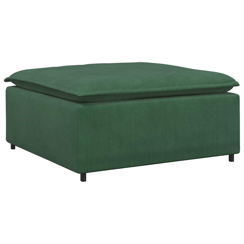 Modul taburet modular pentru canapea, verde închis, 100x100x48 cm