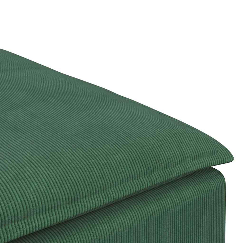 Modul taburet modular pentru canapea, verde închis, 100x100x48 cm