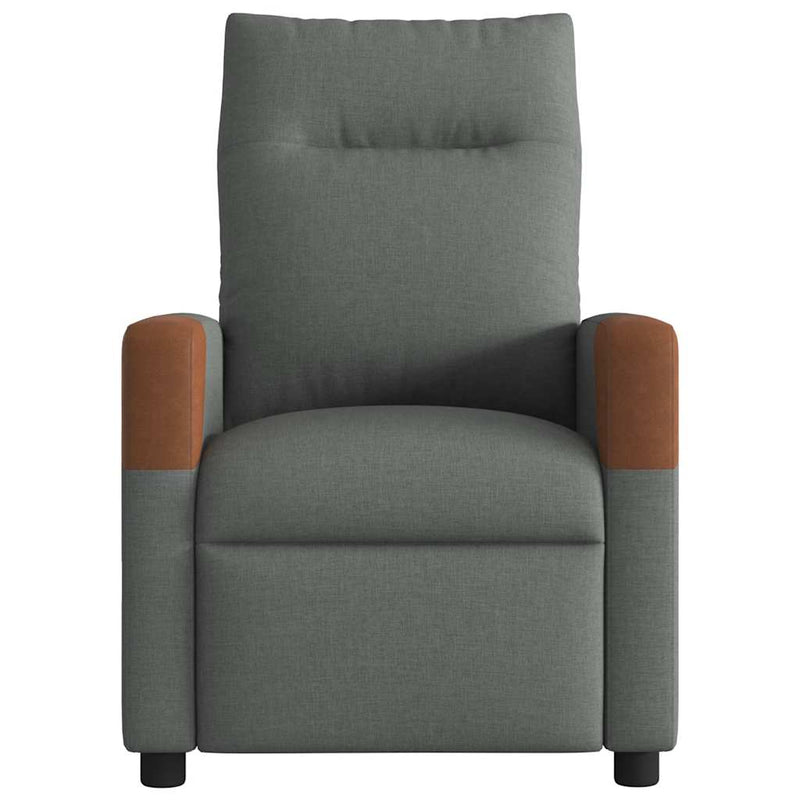 Fotoliu rabatabil gri închis, material textil