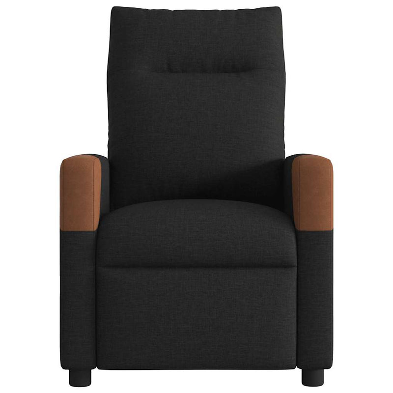 Fotoliu de masaj rabatabil, negru, material textil