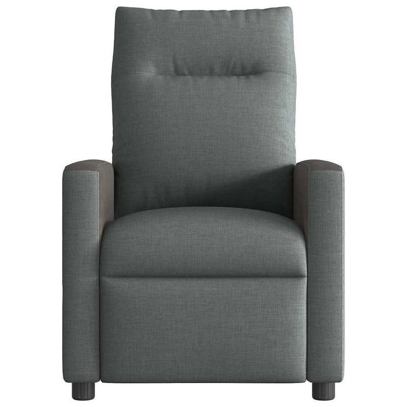 Fotoliu rabatabil gri închis, material textil
