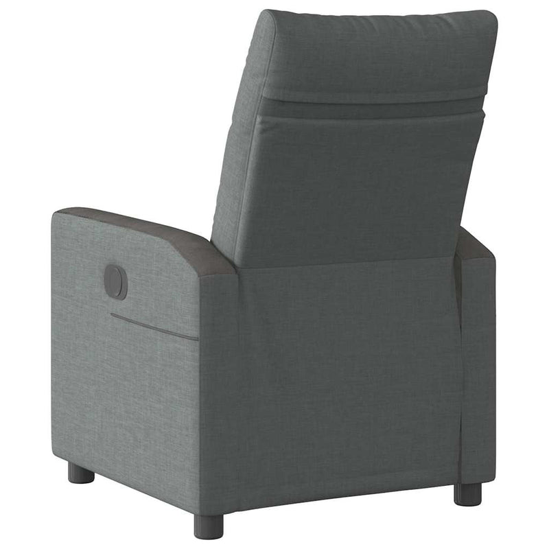 Fotoliu rabatabil gri închis, material textil