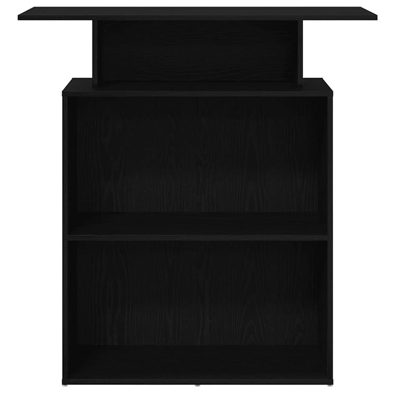 Birou de recepție negru 100x40x104 cm, lemn stratificat