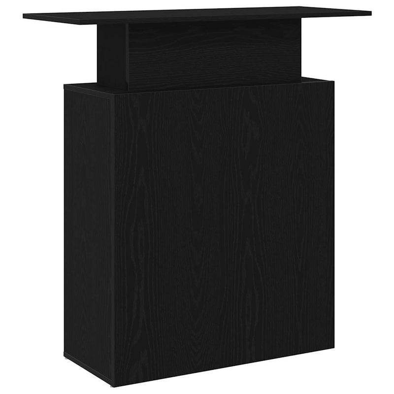 Birou de recepție negru 100x40x104 cm, lemn stratificat