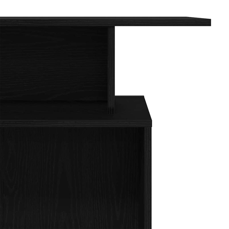 Birou de recepție negru 100x40x104 cm, lemn stratificat