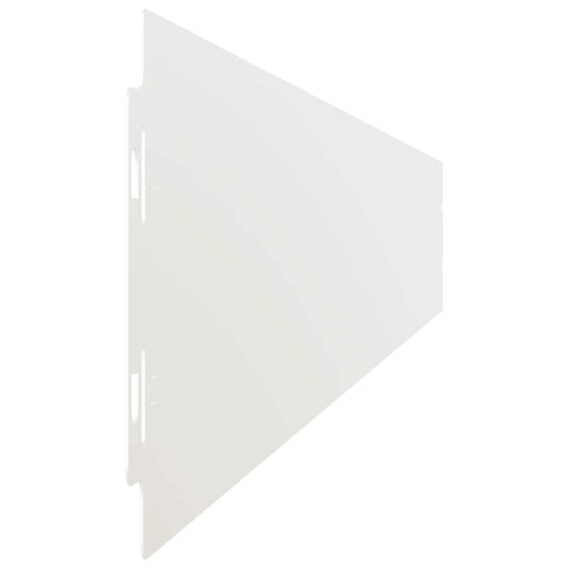 Margine pentru gazon 50 buc. 10 x 103 cm Oțel Alb