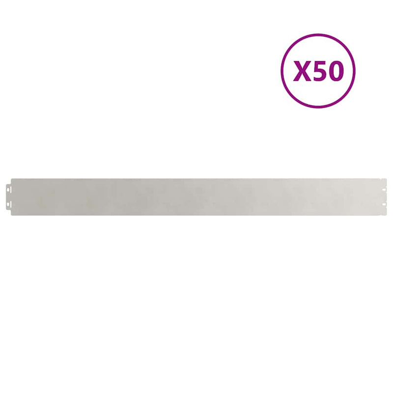 Margine pentru gazon 50 buc. 10 x 103 cm Oţel inoxidabil