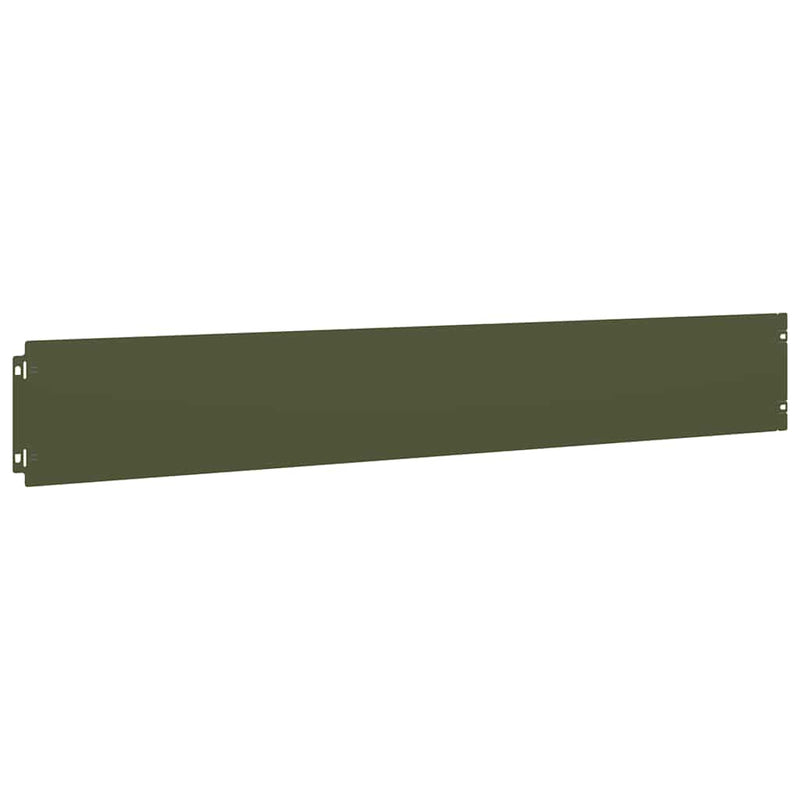 Margine pentru gazon 50 buc. 15 x 103 cm Oțel Verde măsliniu