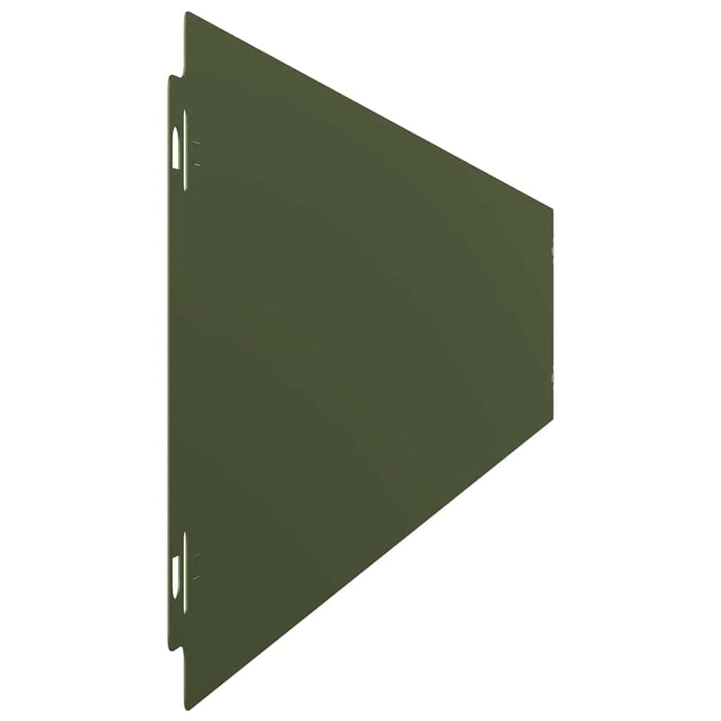 Margine pentru gazon 50 buc. 15 x 103 cm Oțel Verde măsliniu
