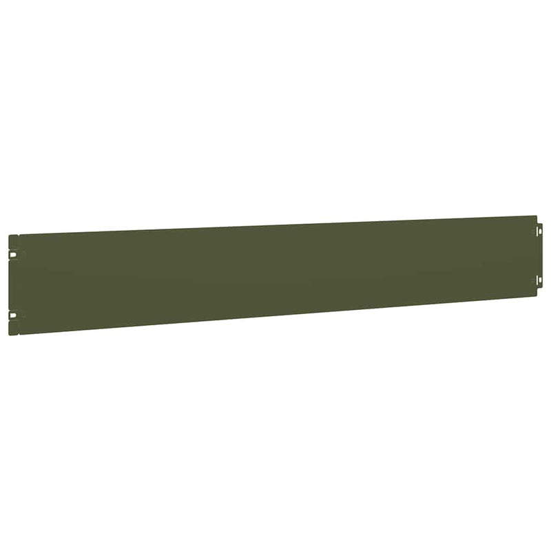 Margine pentru gazon 50 buc. 15 x 103 cm Oțel Verde măsliniu