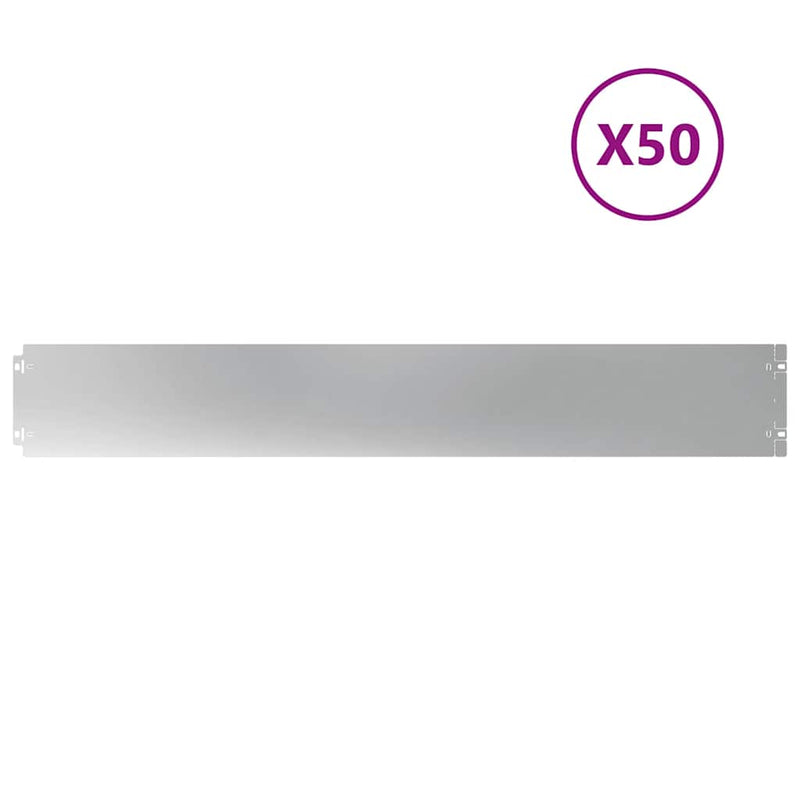 Margine pentru gazon 50 buc. 15 x 103 cm Oțel Galvanizat