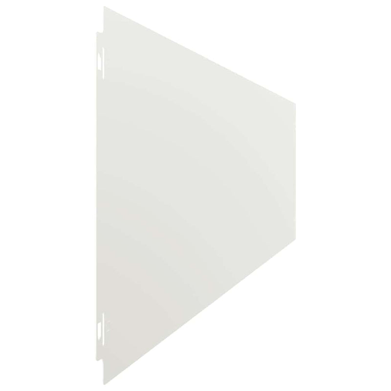 Margine pentru gazon 30 buc. 20 x 103 cm Oțel Alb