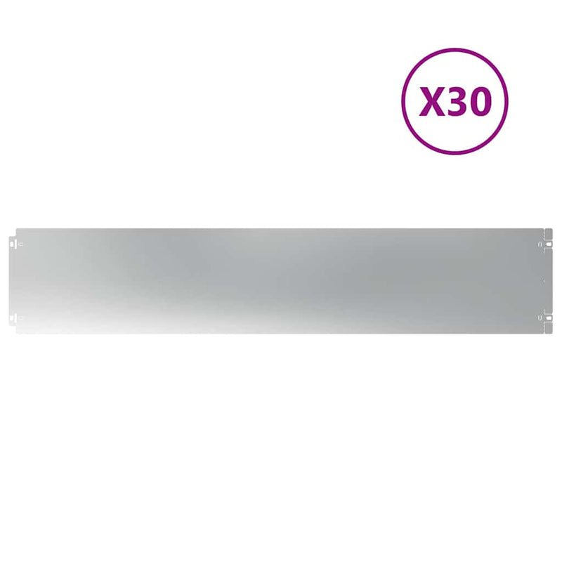 Margine pentru gazon 30 buc. 20 x 103 cm Oțel Galvanizat