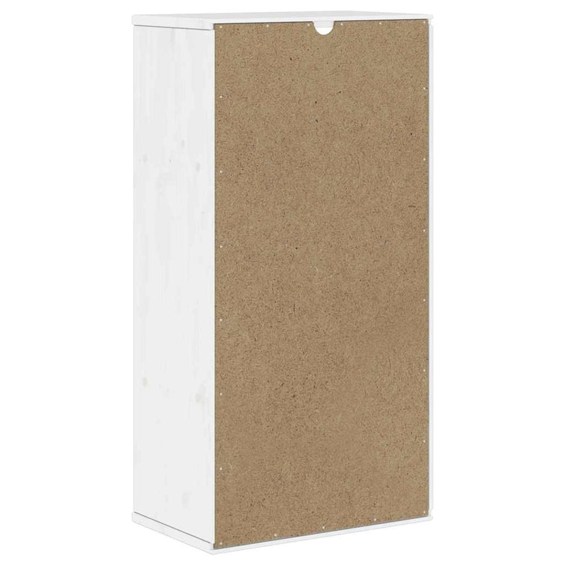Dulap lateral cu sertar „ODDA” alb 40x24x79cm lemn masiv de pin