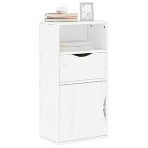 Dulap lateral cu sertar „ODDA” alb 40x24x79cm lemn masiv de pin