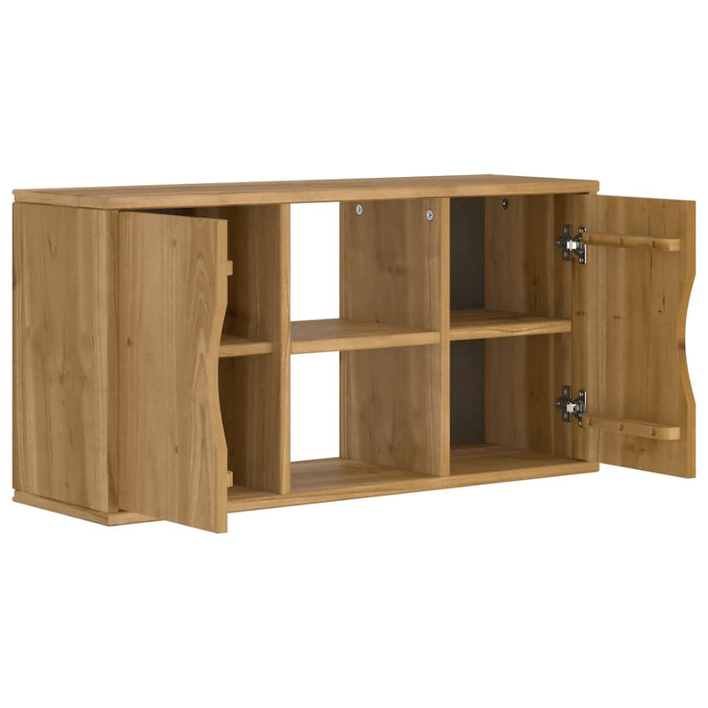 Dulap TV „ODDA” 79x24x40 cm din lemn masiv de pin