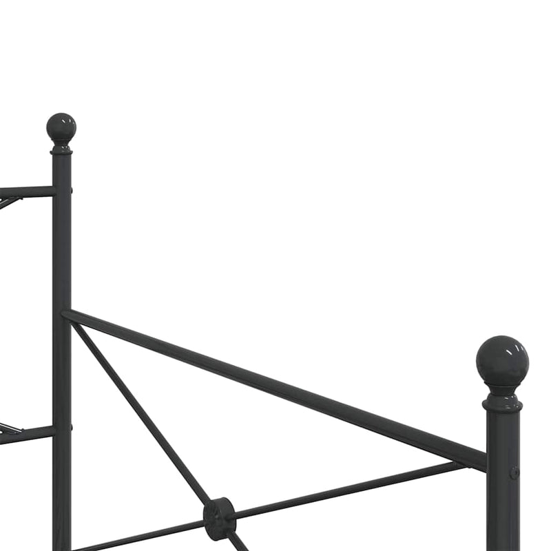 Pat de zi fără saltea Negru 100x190 cm Oțel
