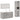 Set mobilier de baie, 3 piese, gri beton, lemn compozit
