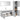 Set mobilier de baie, 4 piese, gri beton, lemn compozit