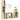 Set mobilier de baie, 4 piese, stejar sonoma, lemn prelucrat