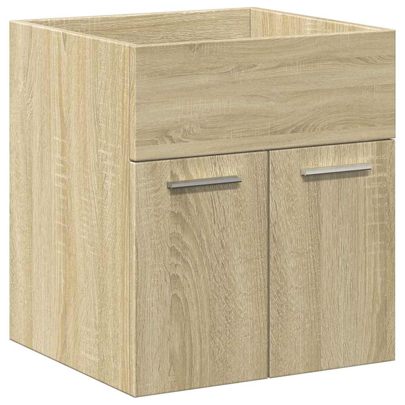 Set mobilier de baie, 2 piese, stejar sonoma, lemn prelucrat